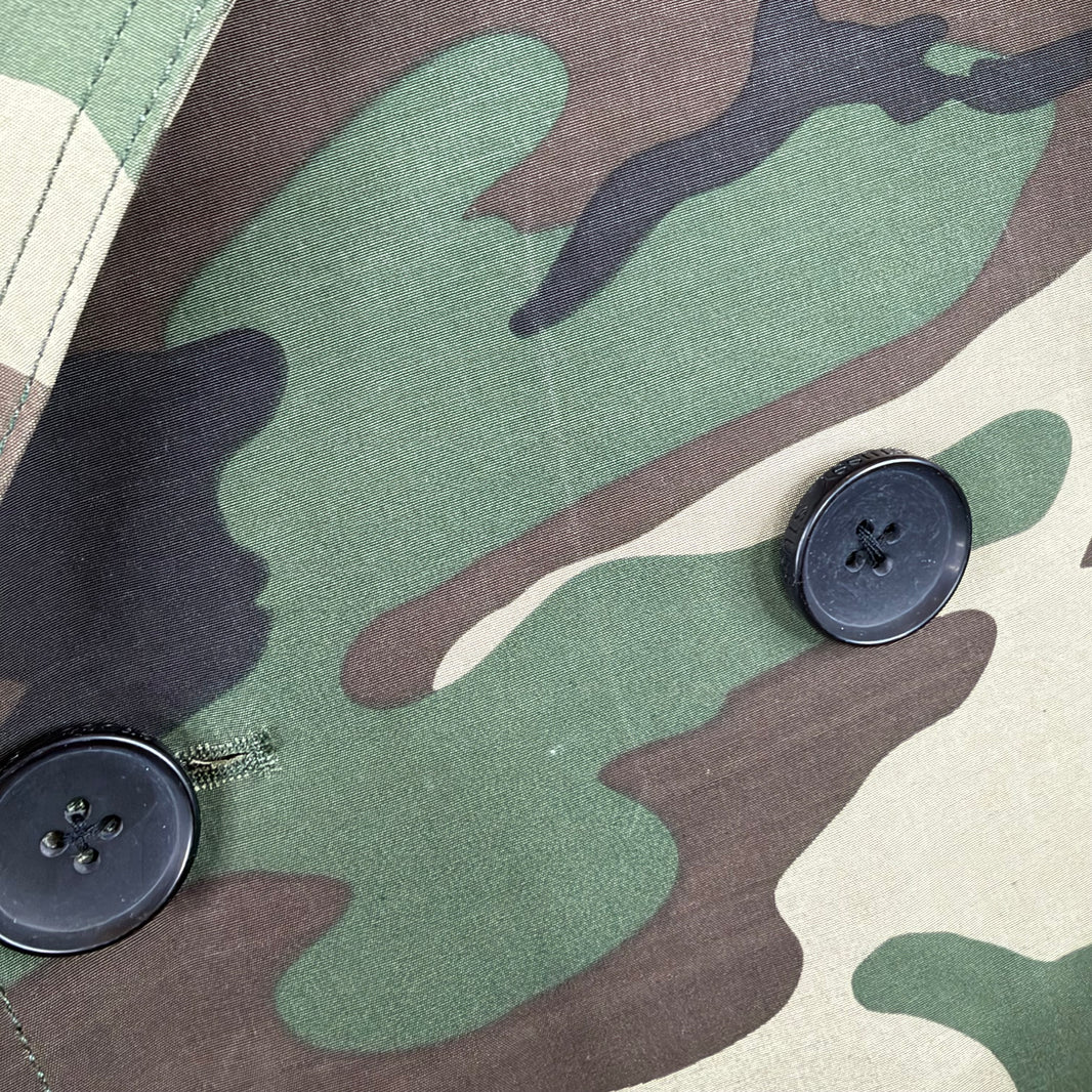 Stussy Woodland Camo Trench Coat