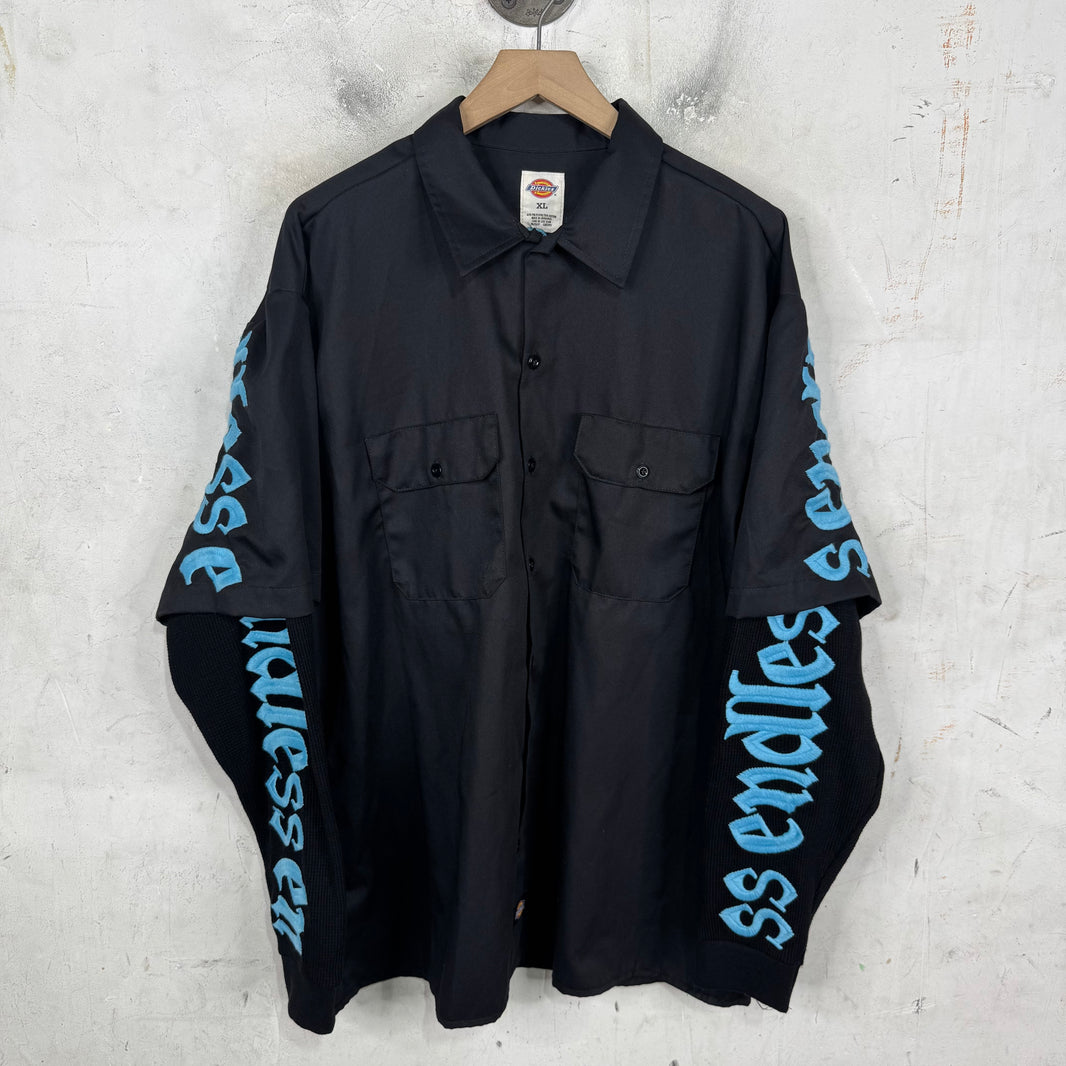 Endless Denim Logo Layered Thermal Work Shirt