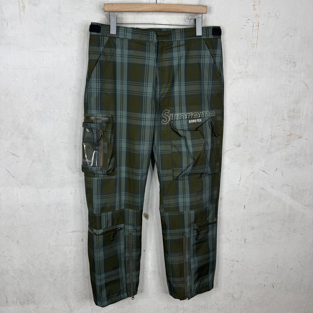 Supreme Green Plaid Gore-tex Pants