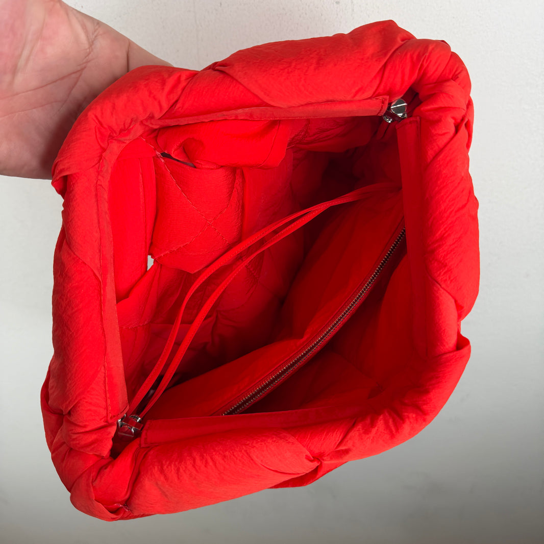 Bottega Veneta Cassette Red Clutch Bag
