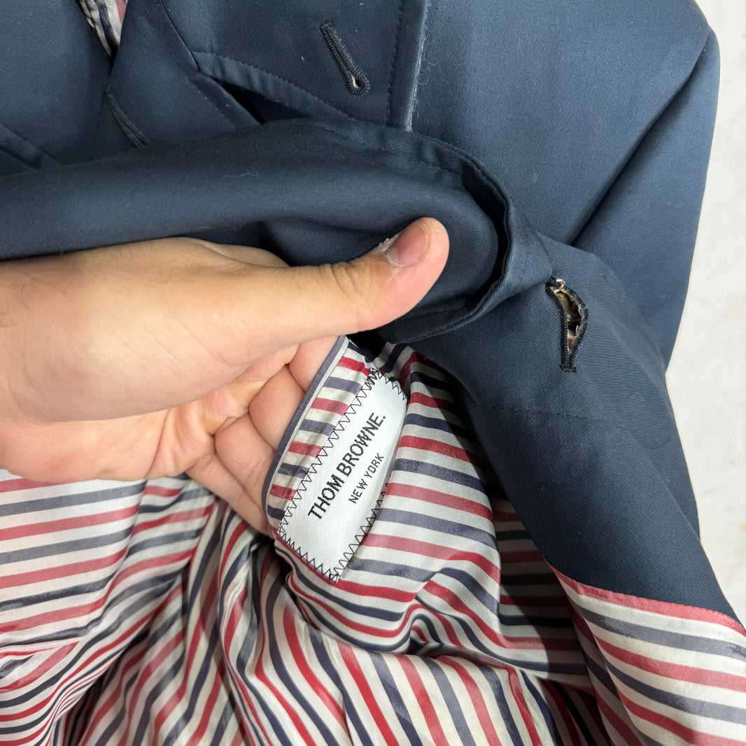 Thom Browne Heavy Nylon Gold Hardware Long Coat