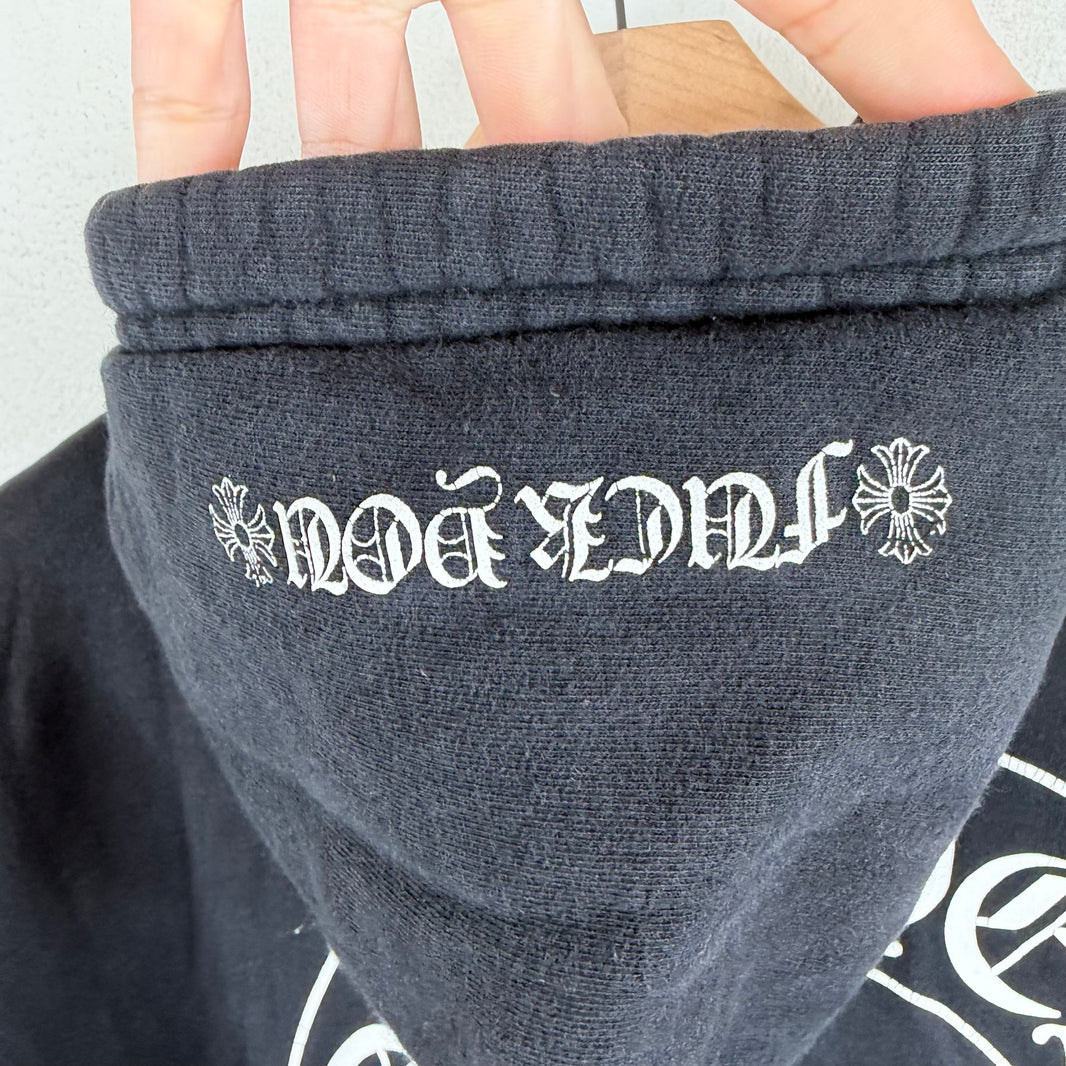 Chrome Hearts Smoked Horseshoe Fleur Zip-Up Hoodie