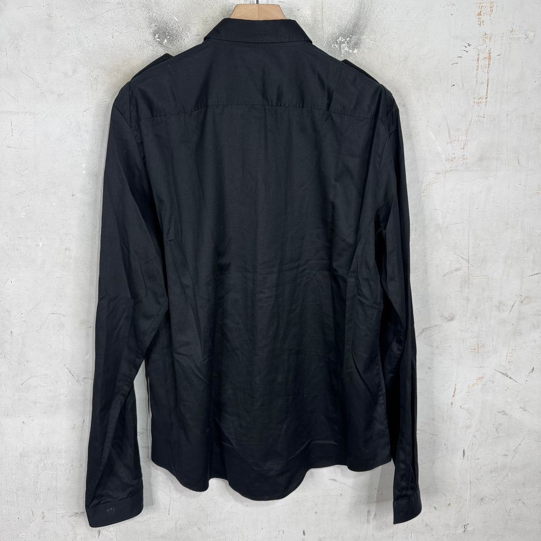 Gucci Epaulet Stripe LS Button Up
