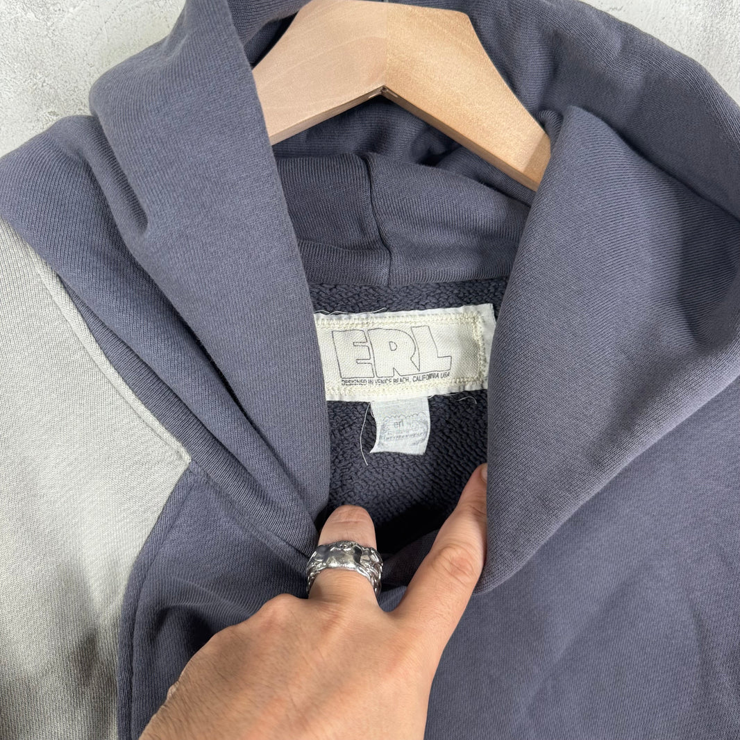 ERL Grey Paneled Boxy Hoodie