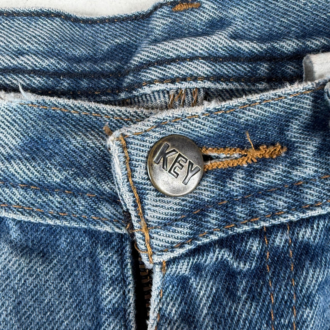 Vintage Smoked Denim Double Knee Jeans