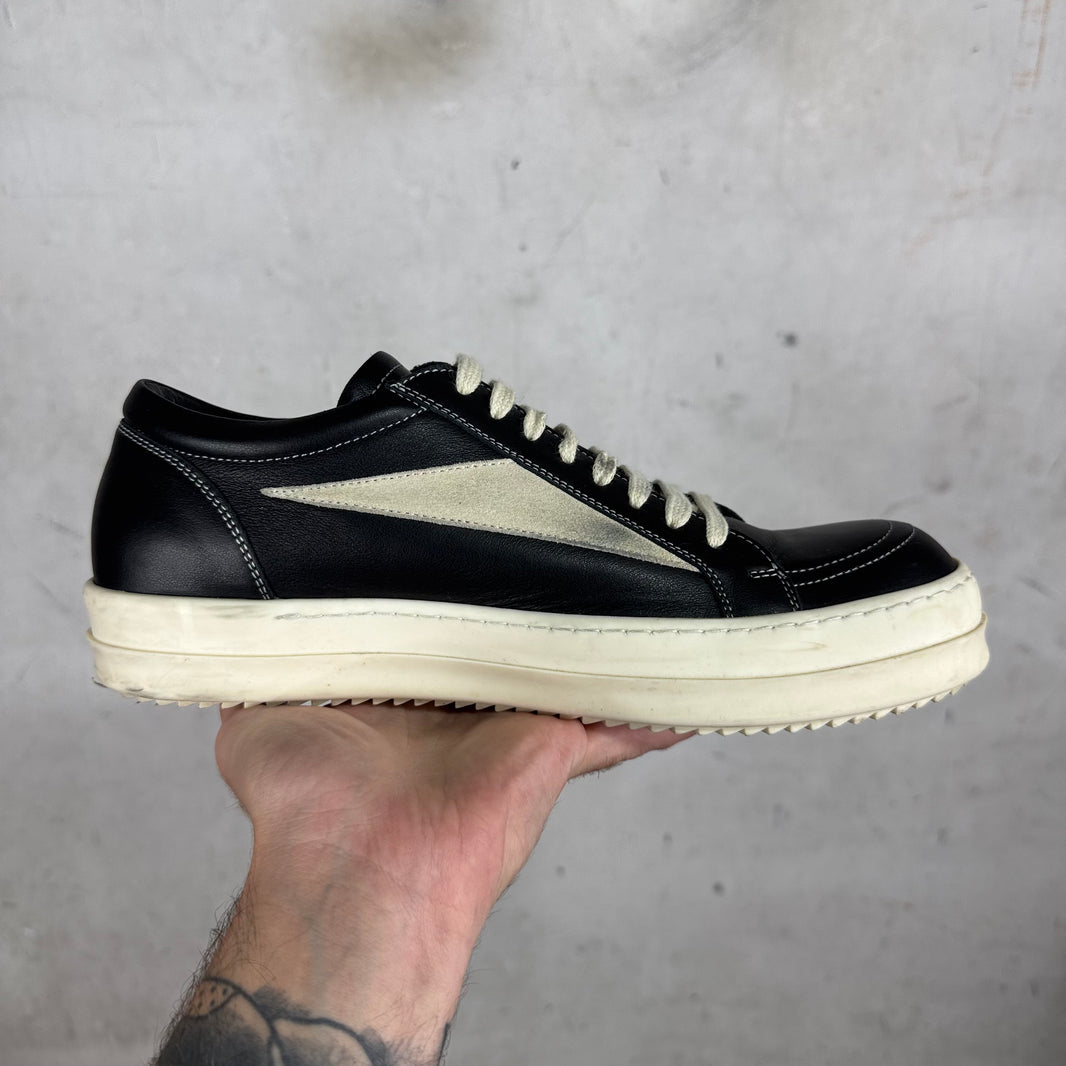 Rick Owens Black Leather Vans