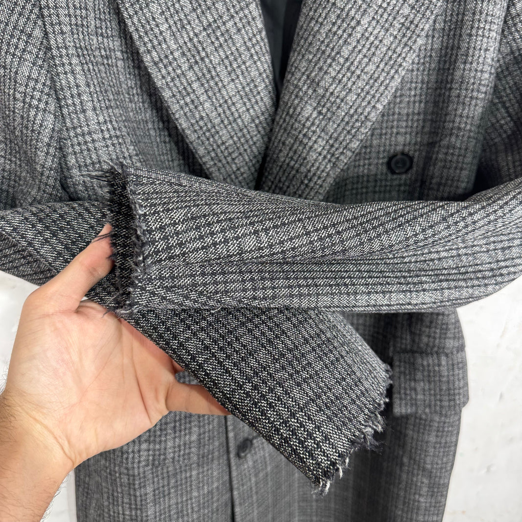 Balenciaga Plaid Long Trench Coat