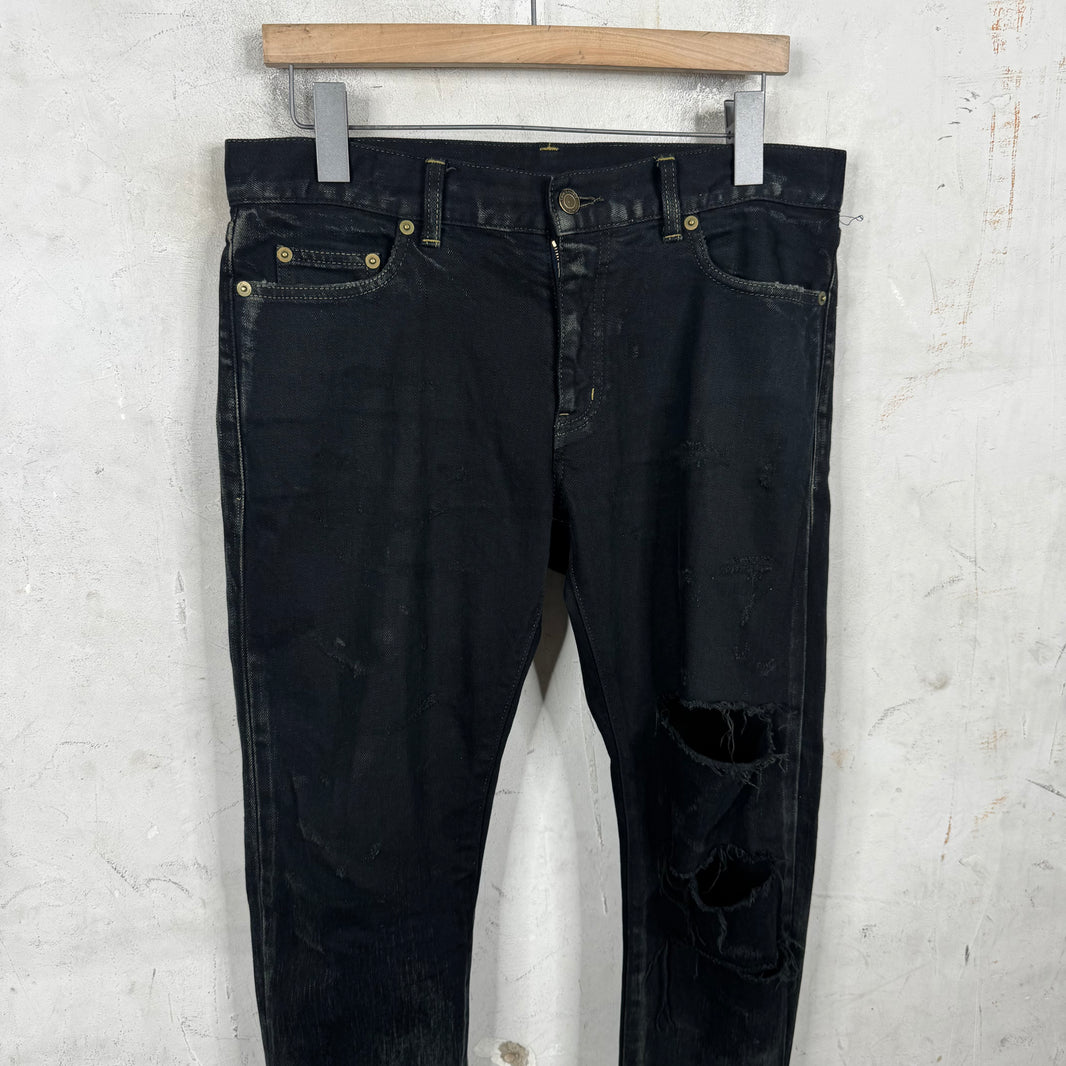 Saint Laurent 2015 Oil Crash Jeans