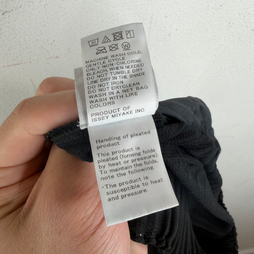 Issey Miyake Black Pleated Pants