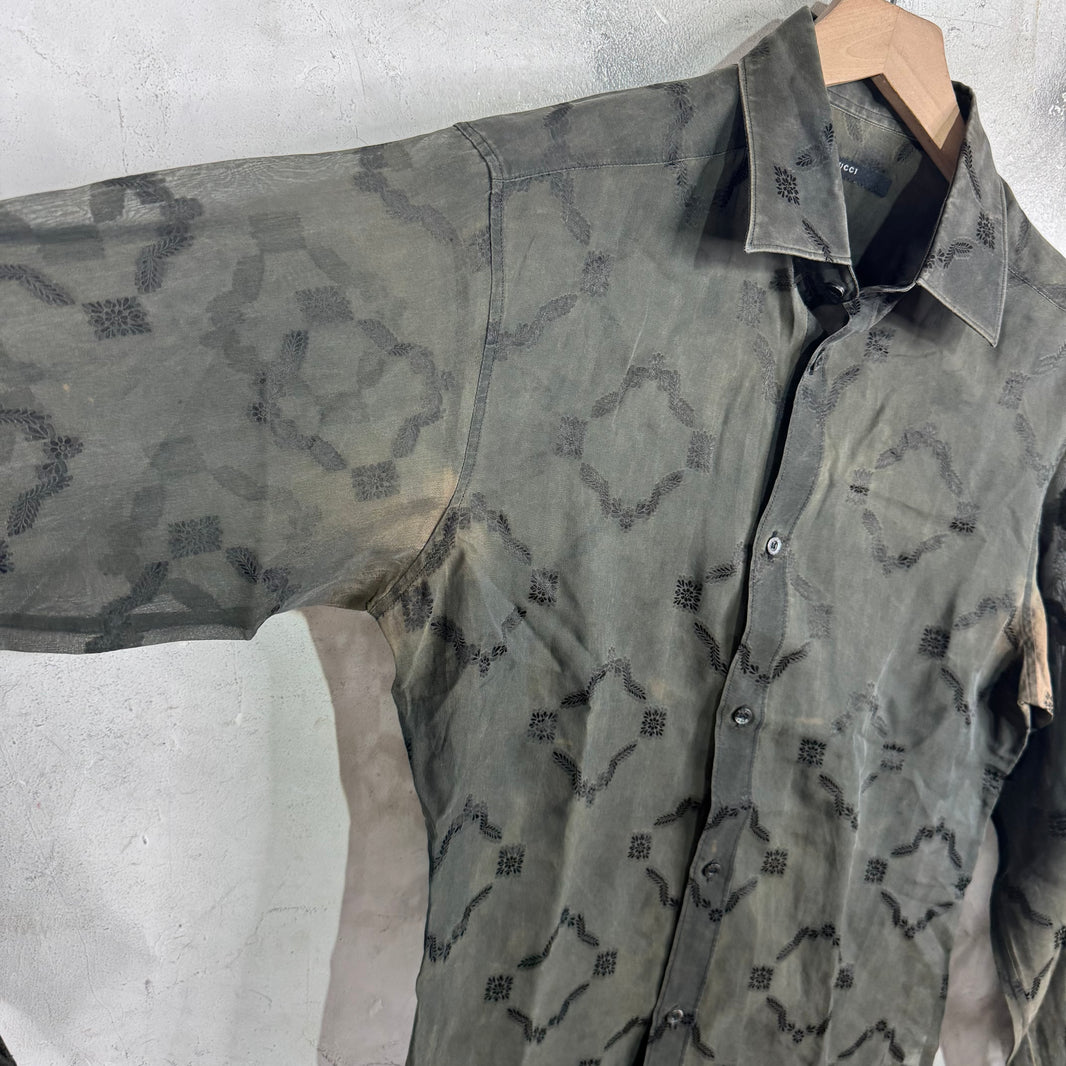 Gucci Tom Ford Silk Patterned Shirt
