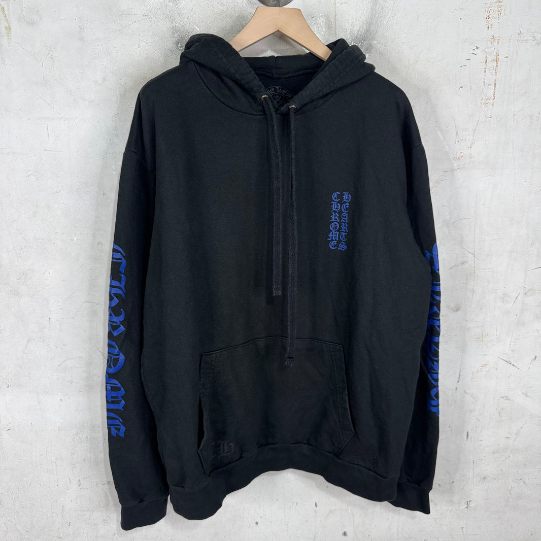 Chrome Hearts Blue Script Pullover Hoodie