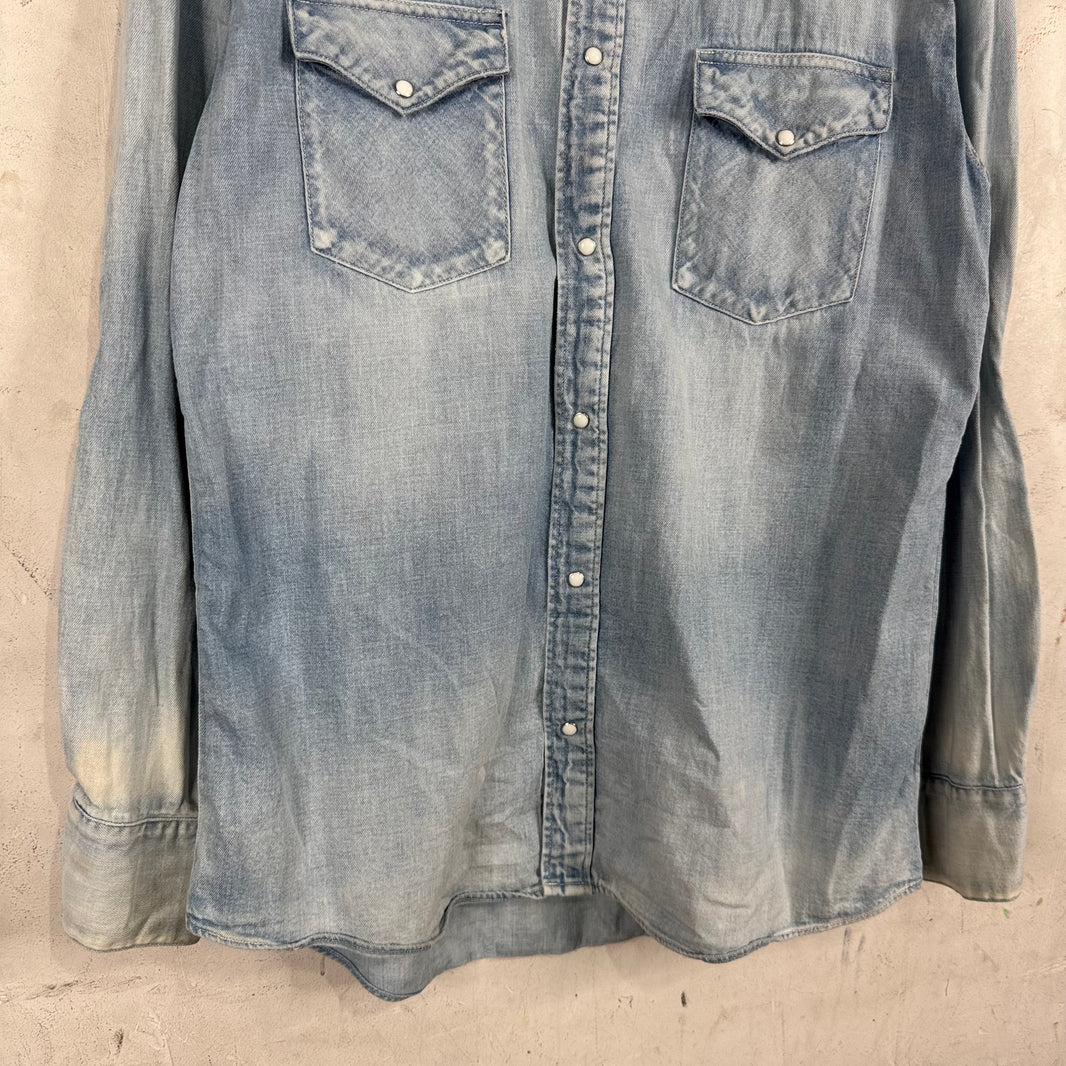Visvim Denim Elbow Patch L/S Shirt