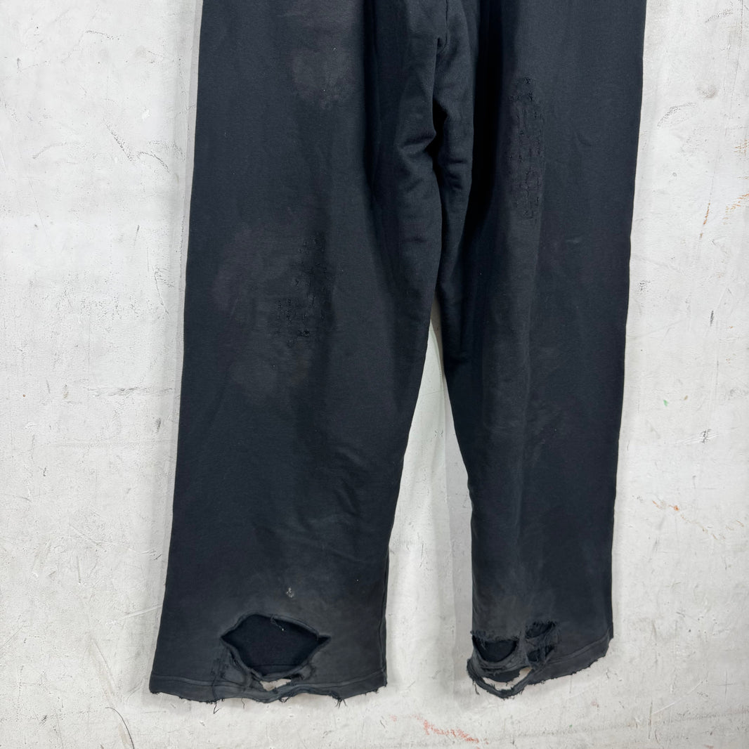 Balenciaga Mud Crest Distressed Sweatpants