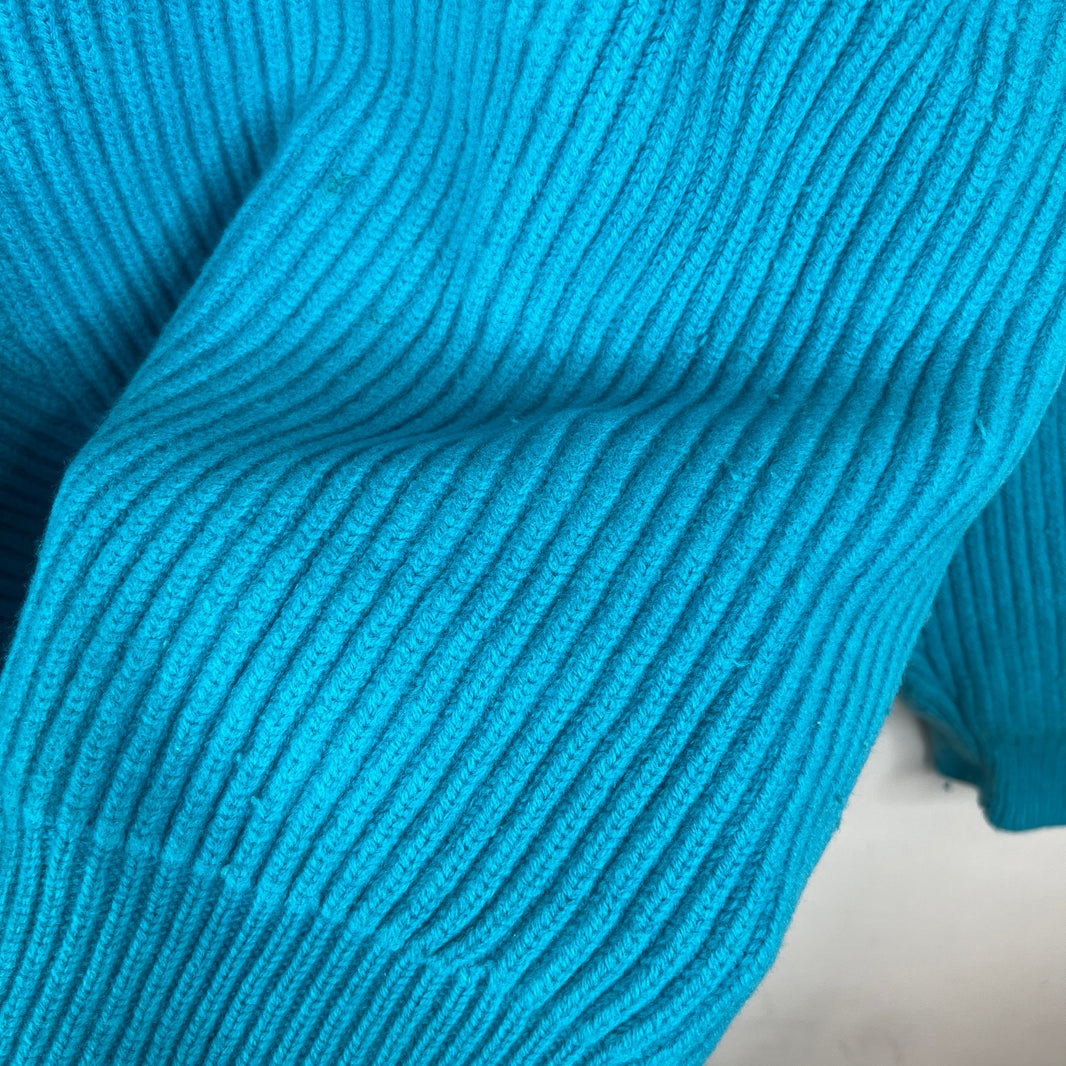 Jil Sander Blue Asymmetric Knit Sweater