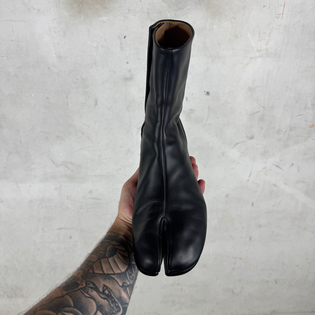 Margiela Leather Tabi Heeled Boots