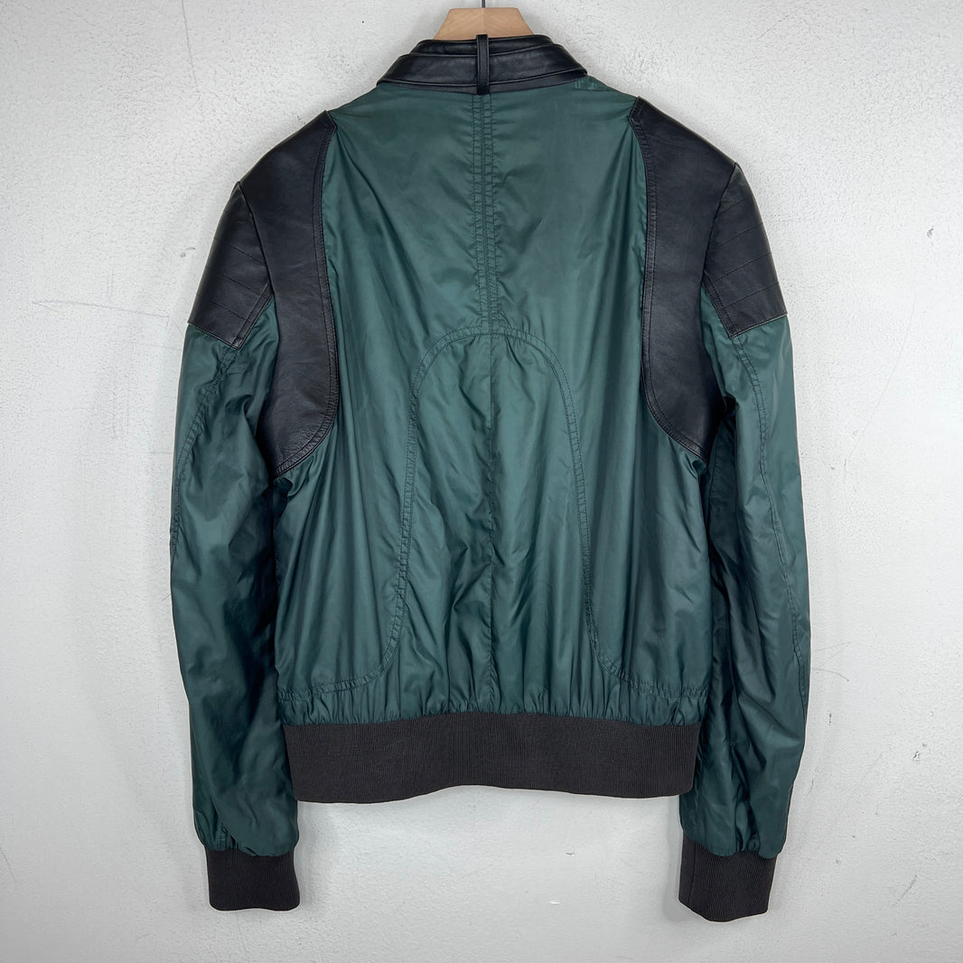 Margiela Nylon Leather Bomber Jacket