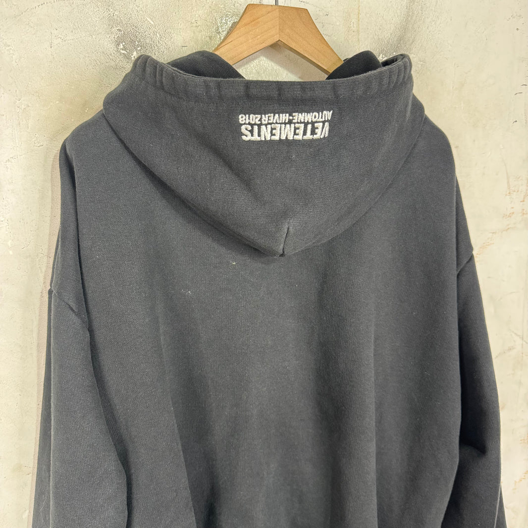 Vetements 2018 Titanic Zip Up Split Hoodie