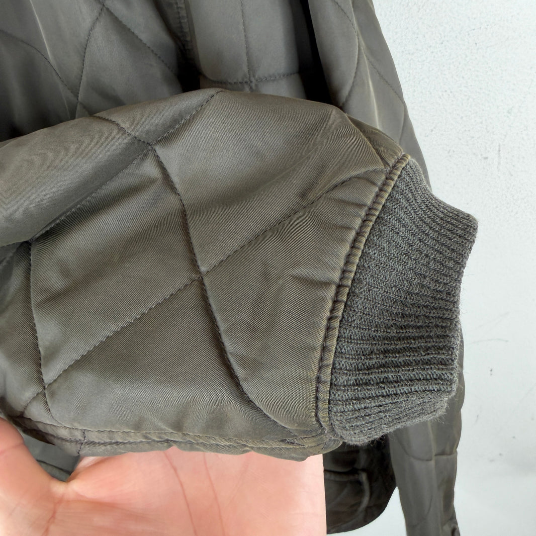 RRL Gray Quilted Bomber Jacket
