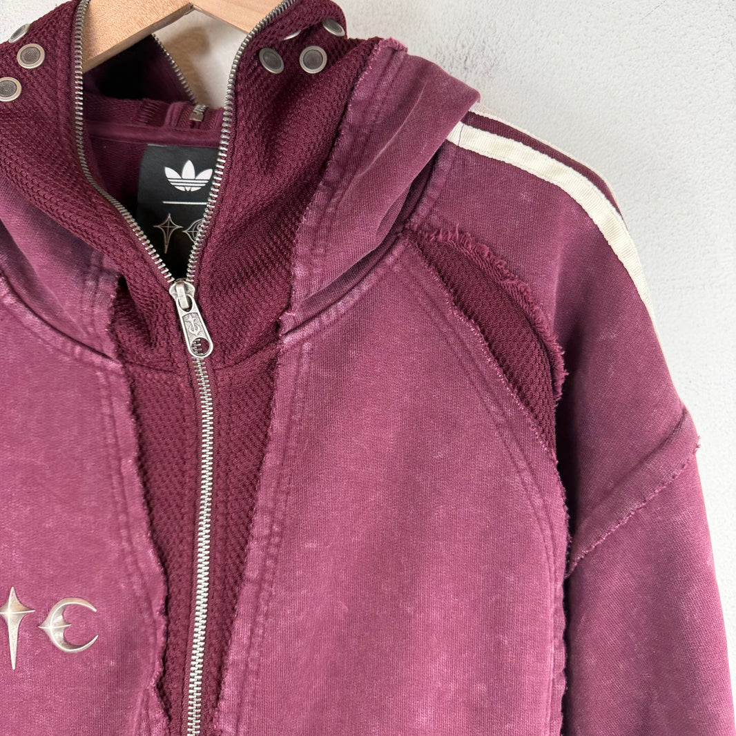 Adidas Thug Club Red Full Zip-Up Hoodie