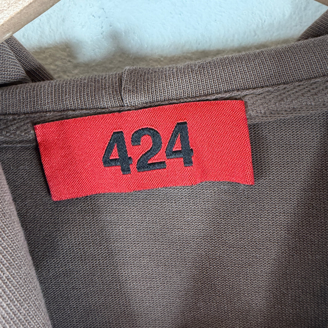 424 Academy Crest Brown Zip Hoodie