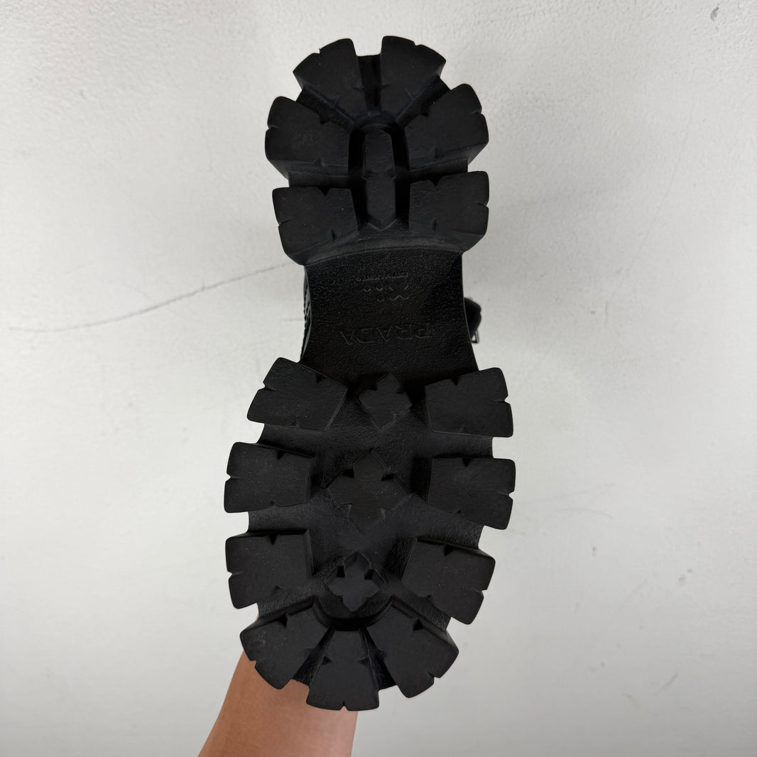 Prada Monolith Cargo Combat Boots
