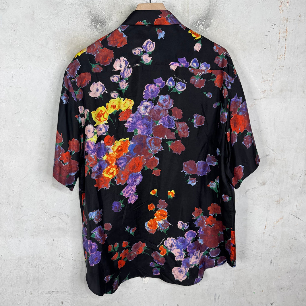 Dior Kaws Silk Floral Shirt