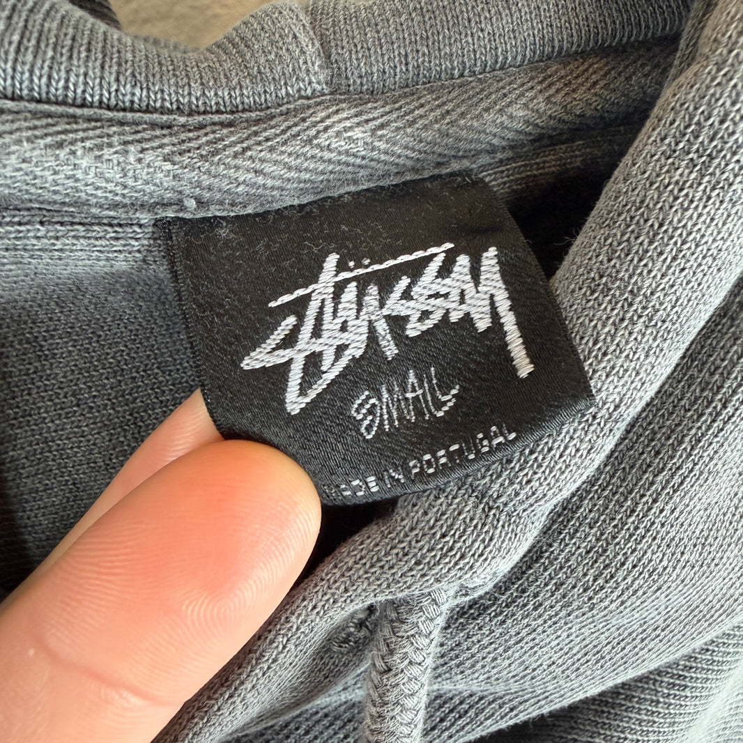 Stussy 8 Ball Washed Gray Hoodie