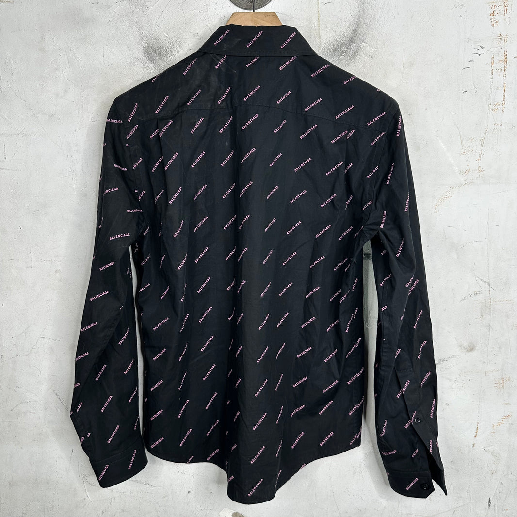 Balenciaga AOP Logo Shirt