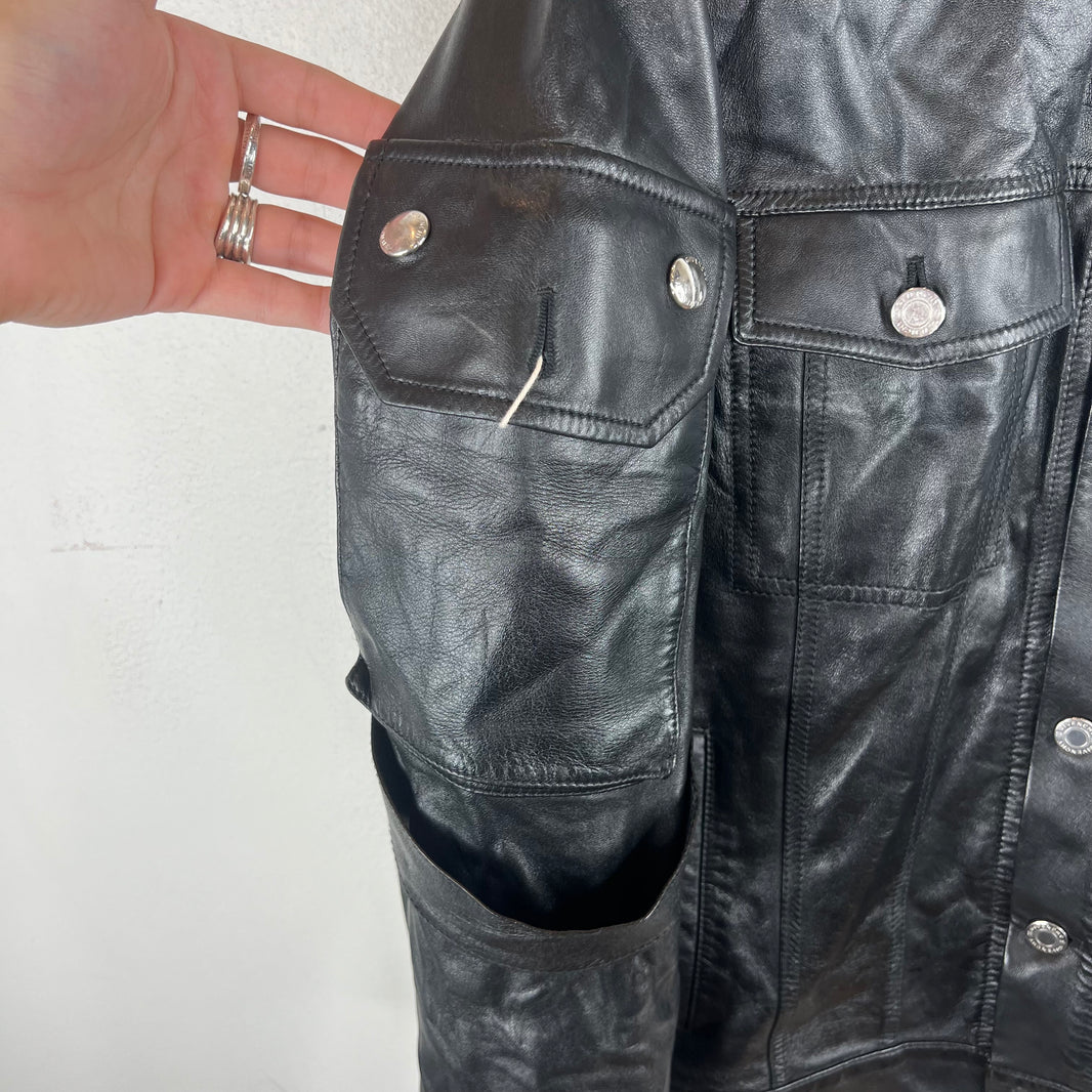 Givenchy Lambskin Strap Trucker Jacket