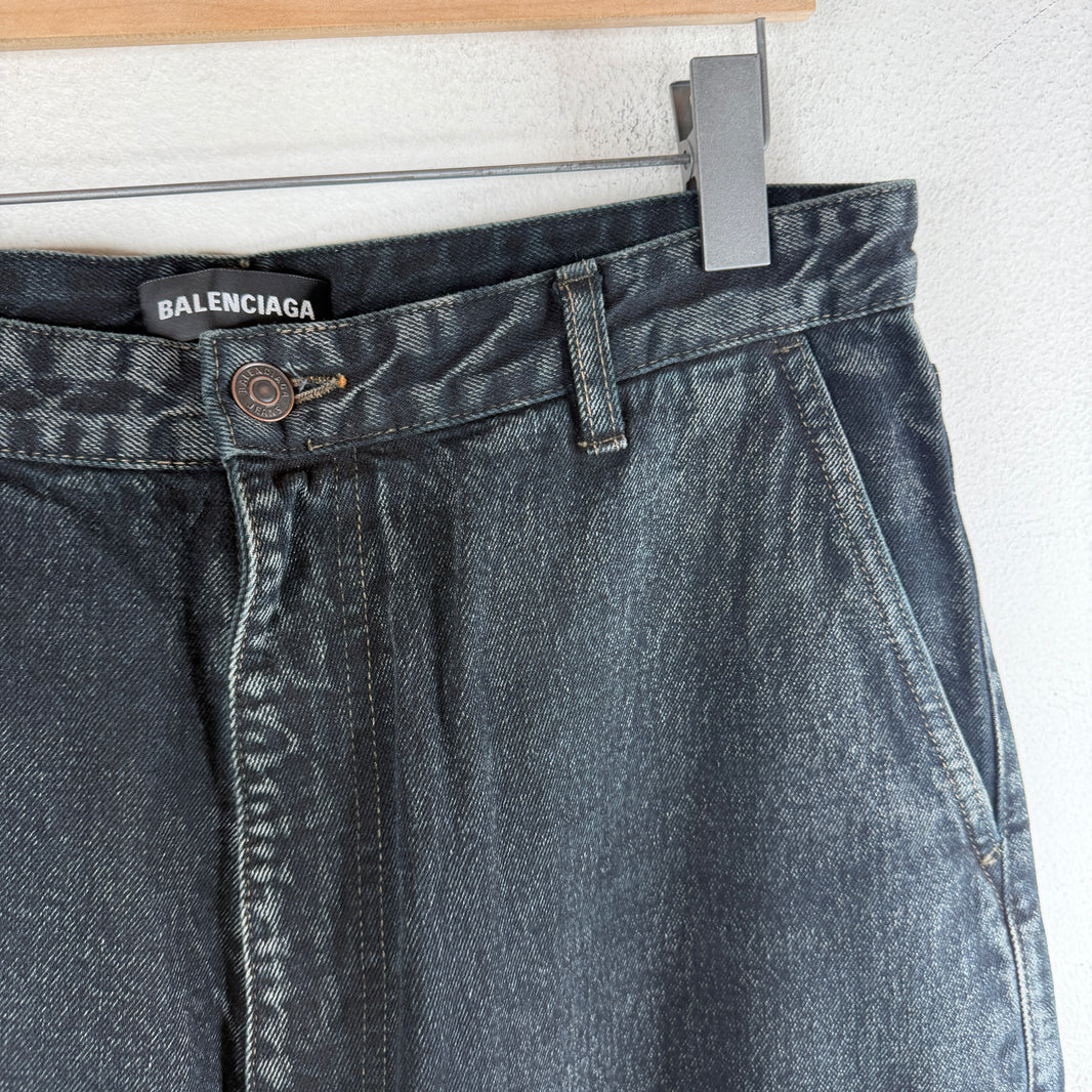 Balenciaga Dark Wash Cargo Jeans