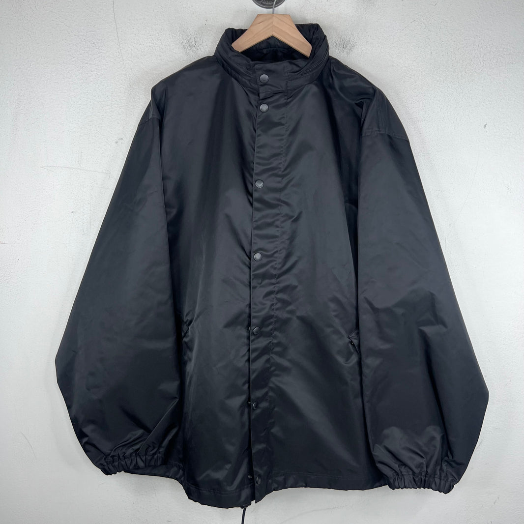 Balenciaga Sample Black Nylon Red Tape Coaches Jacket