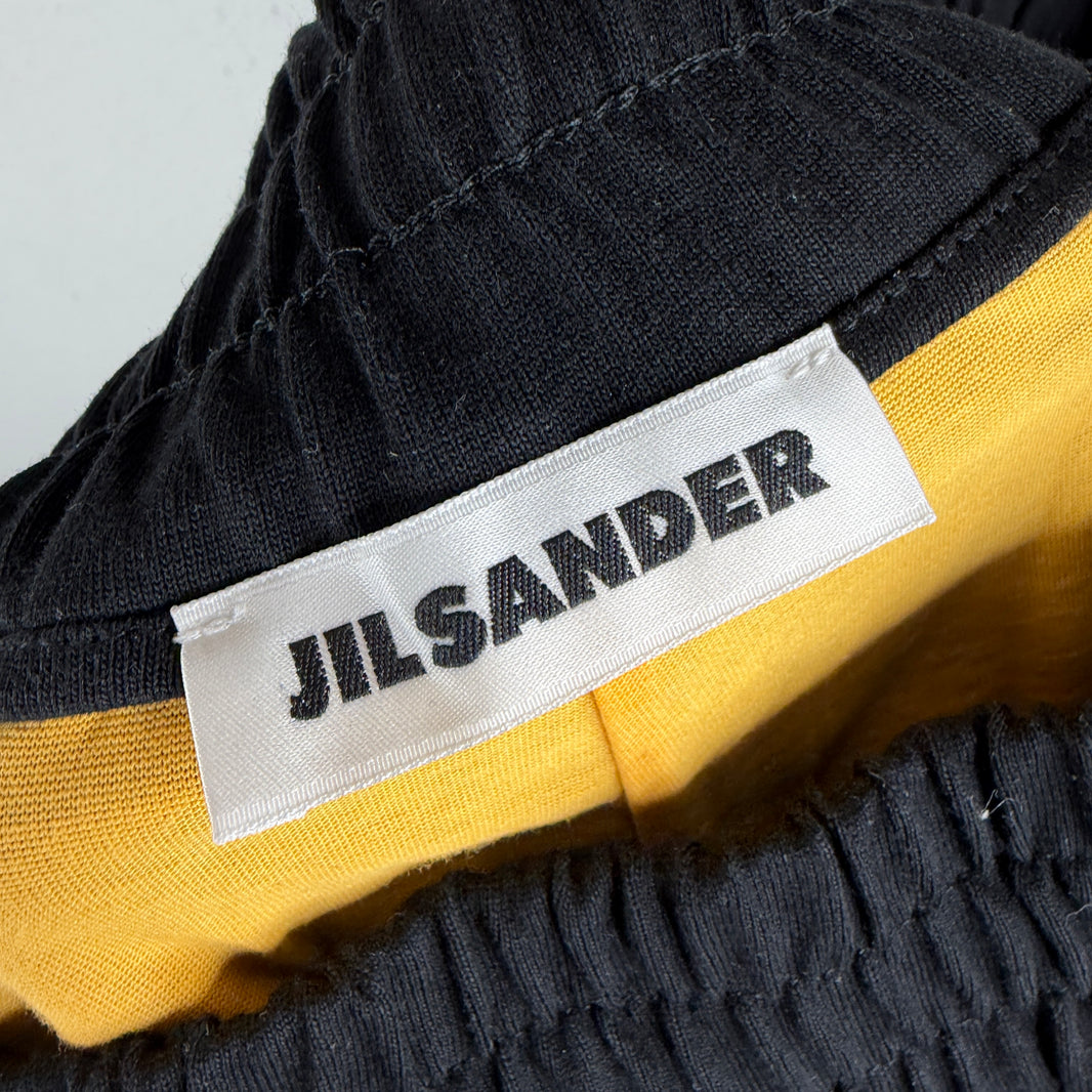 Jil Sander Black/Yellow Trim Shorts
