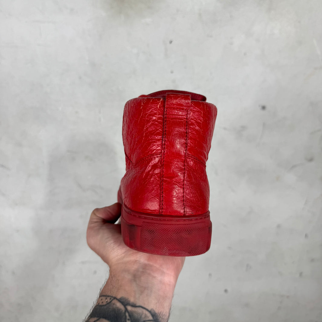 Balenciaga Red Leather Arenas