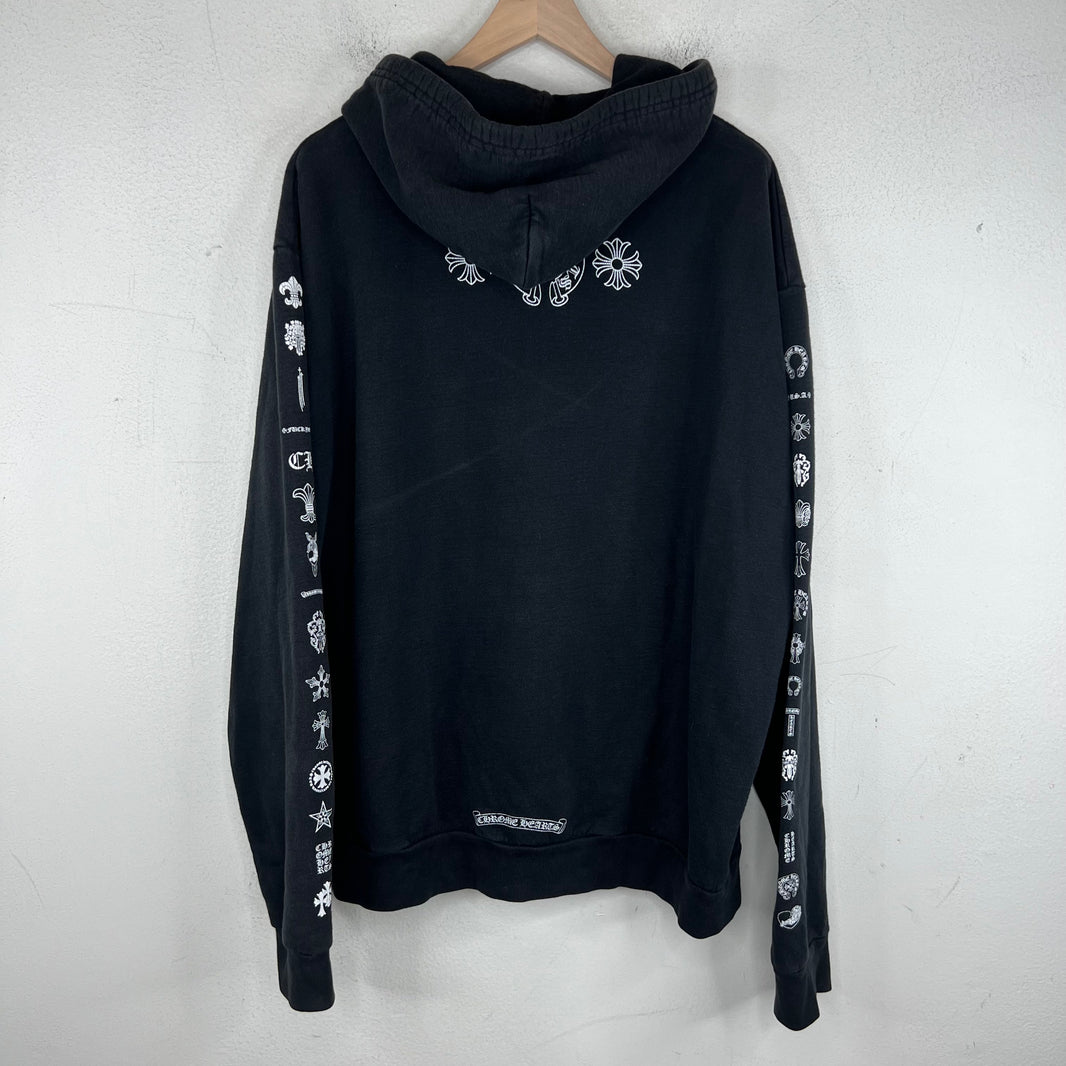 Chrome Hearts Eyechart Zip-Up Hoodie