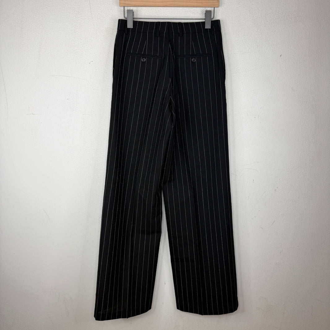 Celine Black Pinstripe Trouser Pants