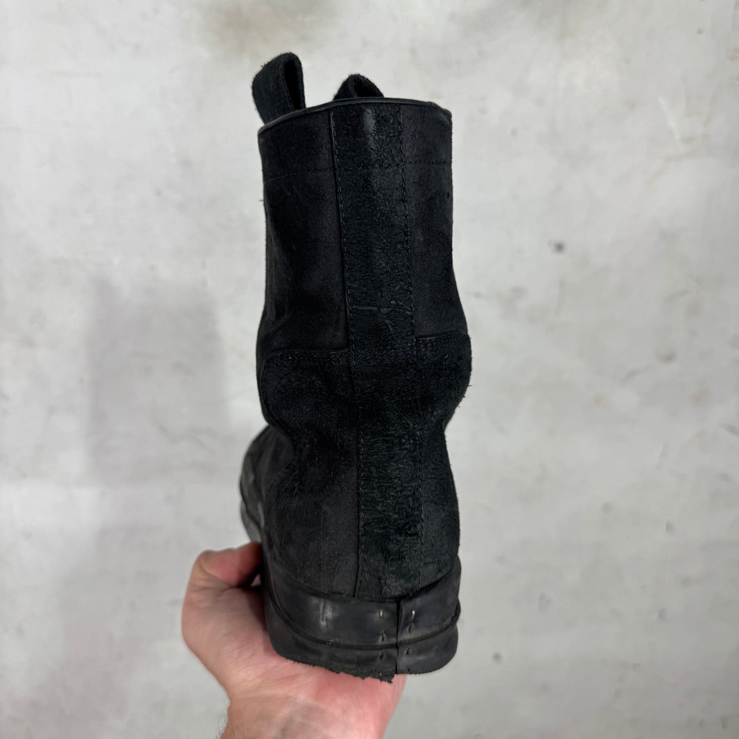 Rick Owens Suede Pull Boots