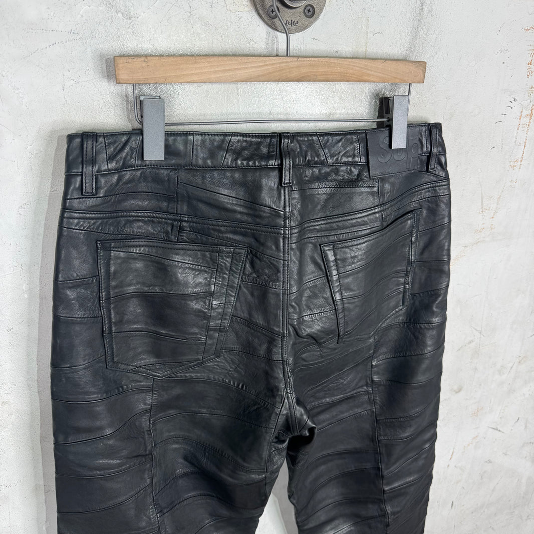Supreme Patchwork Leather Pants
