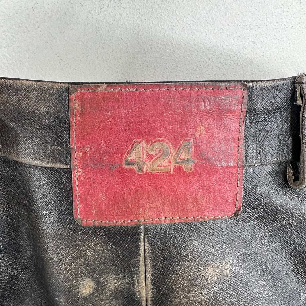 424 Leather Double Knee Trousers
