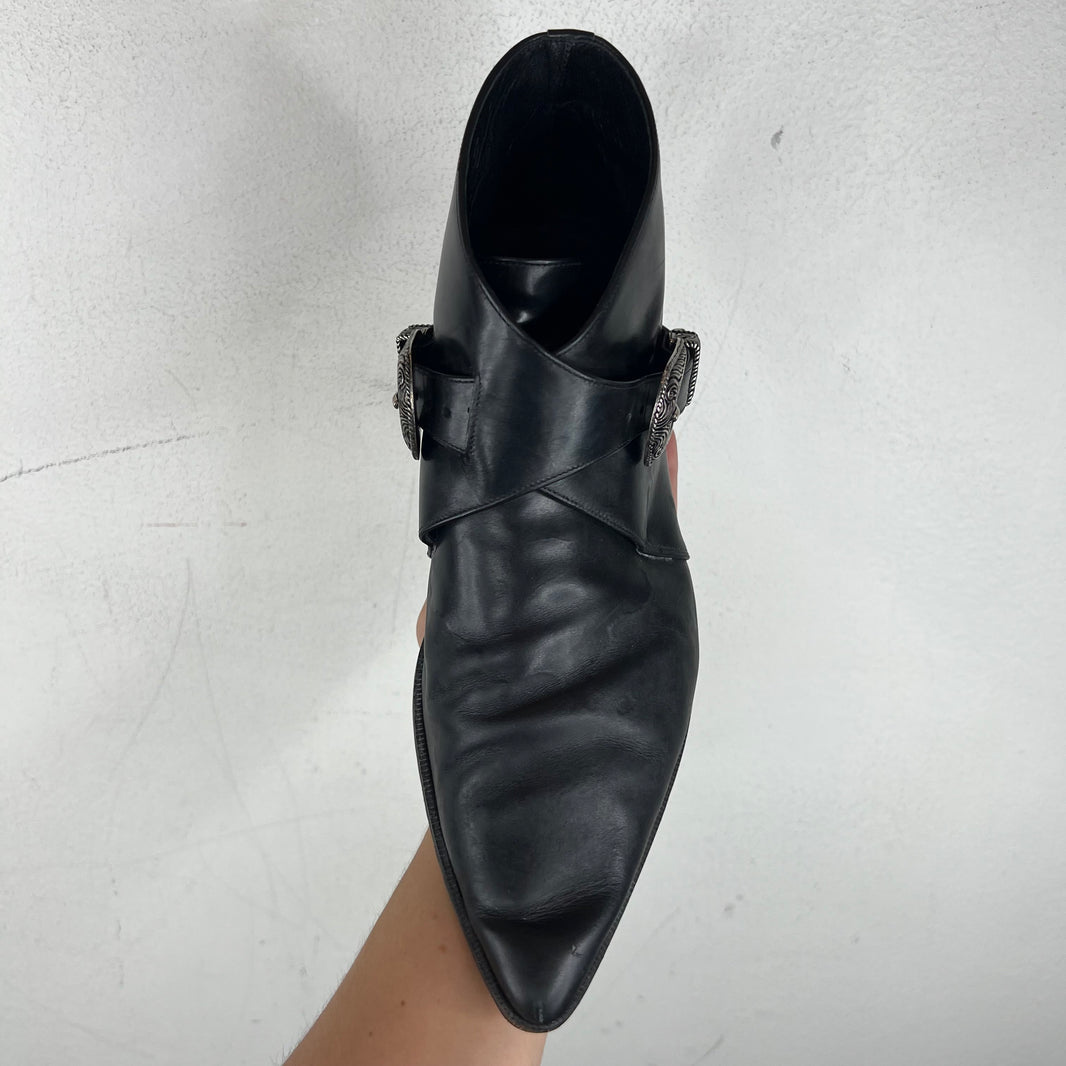 Saint Laurent Leather Duckie Ankle Boot
