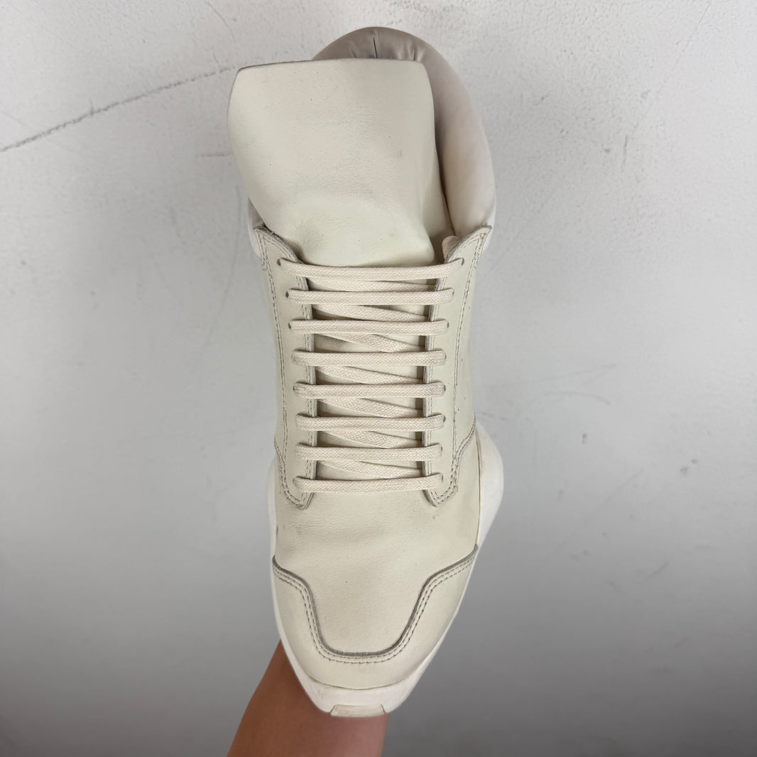 Rick Owens Adidas White Runner Sneakers