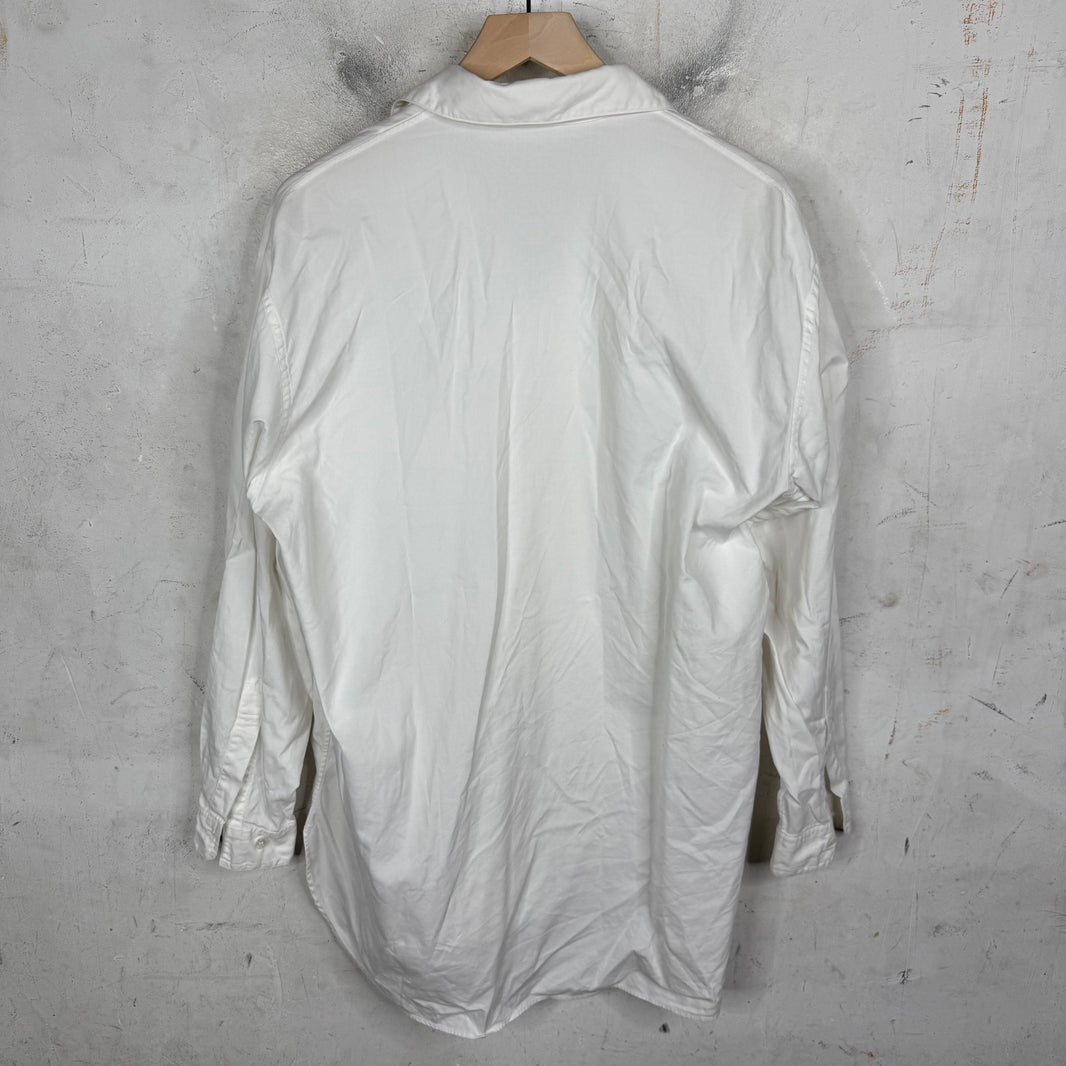 Ys For Men White Button Up Shirt