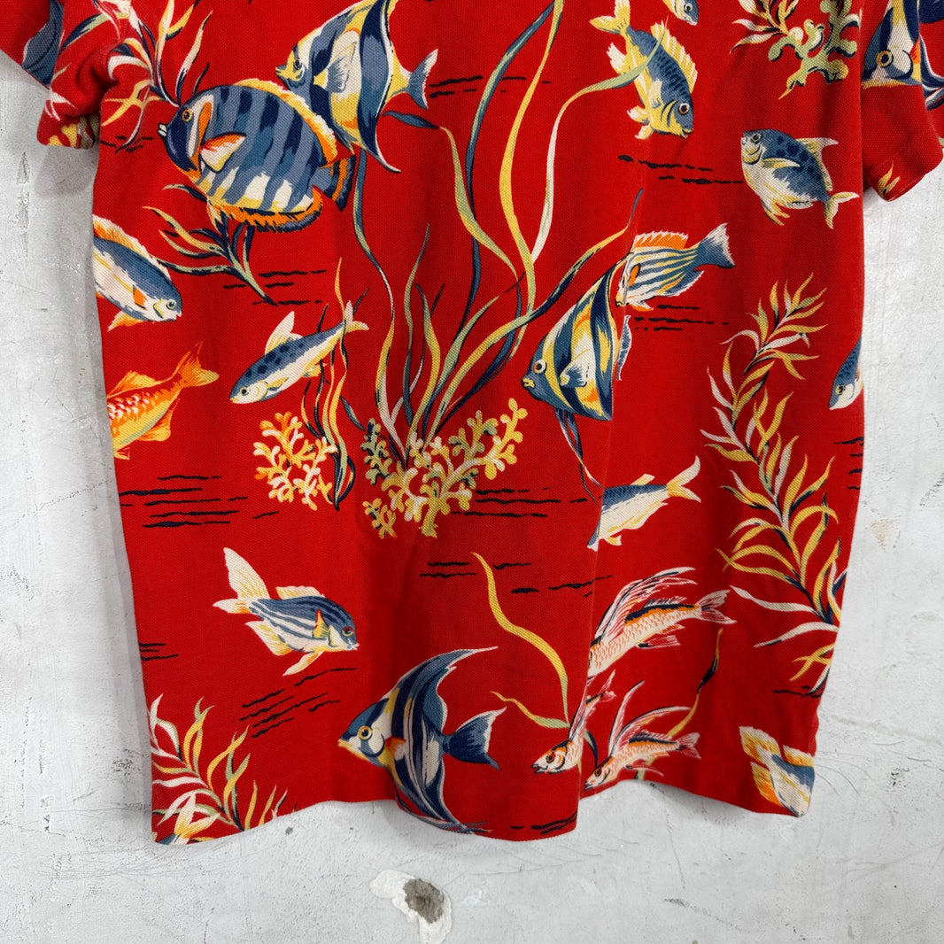 Ralph Lauren Red Ocean Floral Polo