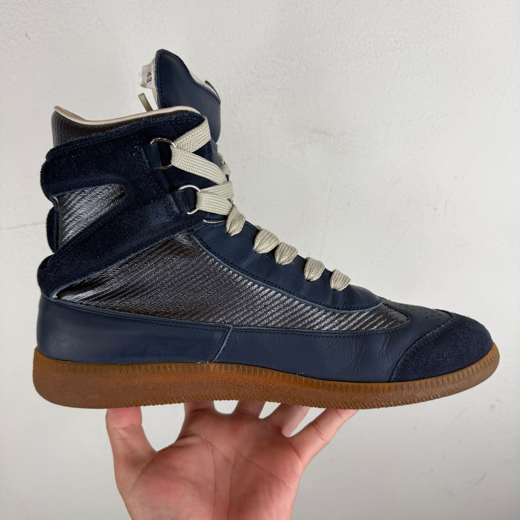 Margiela Navy Hi-Top Line 22 Sneakers