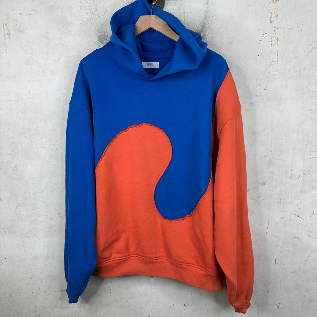 ERL Orange/Blue Swirl Hoodie