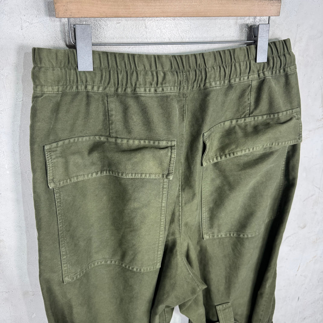 Dries Van Noten Olive Bondage Zippered Cargo