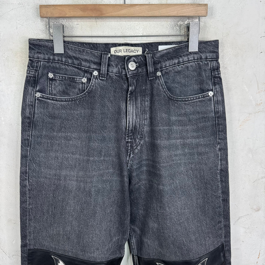 Our Legacy Third Cut Butterfly Knee Jeans