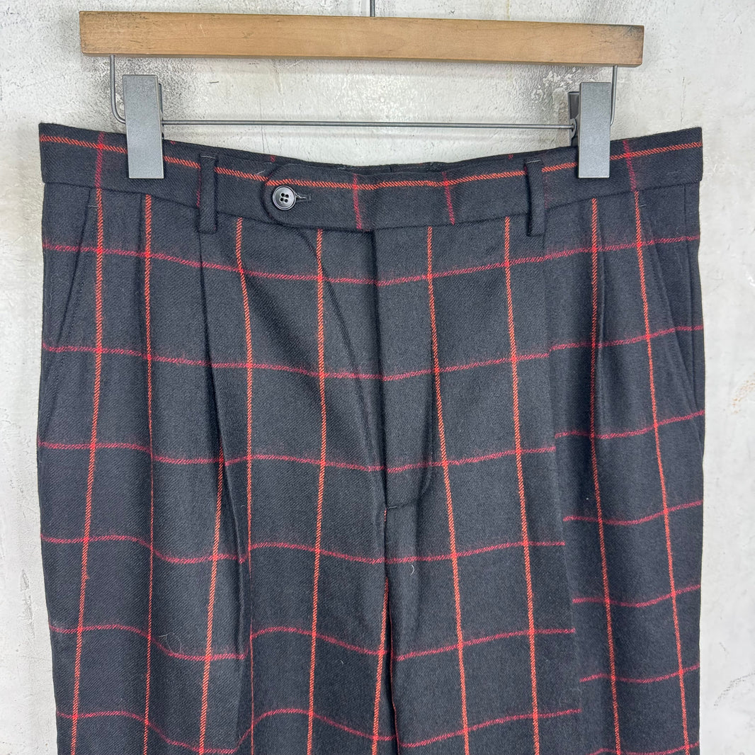 Gucci Plaid Wool Trousers