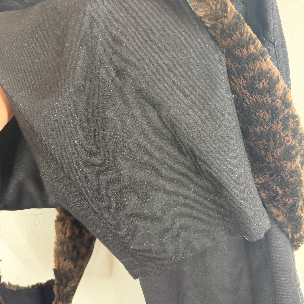 CDG Faux Fur Suspender Trousers