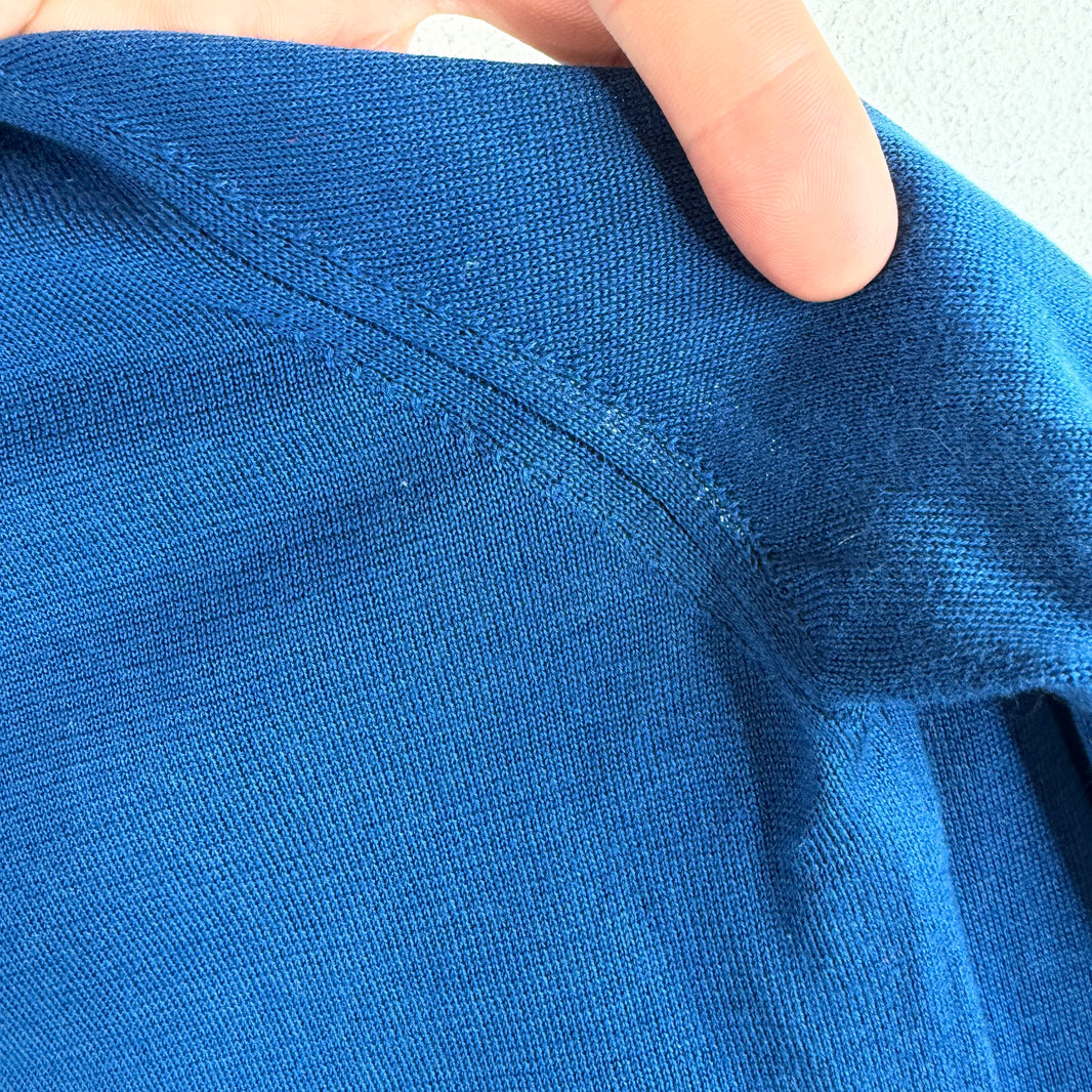 Raf Simons Blue Back Zip Detail Longsleeve T-Shirt