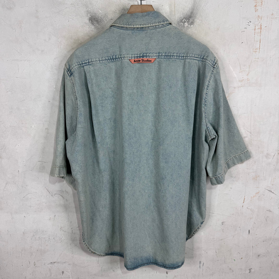 Acne Studios Light Wash Short Sleeve Overshirt